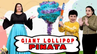 GIANT LOLLIPOP PINATA | Party Games for Kids | Big Surprise Ball Funny Dance | Aayu and Pihu Show