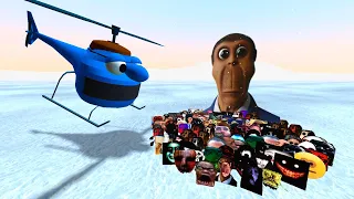 Obunga Nicos nexbots vs Funny Transport [Snow Field] (Part 11) Garry's Mod