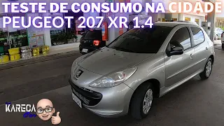 CONSUMO DO PEUGEOT 207 XR 1.4 NA CIDADE COM GASOLINA!!