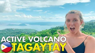 Seeing an ACTIVE VOLCANO in TAGAYTAY 🇵🇭 Didn't Expect This In The Philippines!