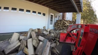 Stacking Wood || Kubota BX 2660 Tractor