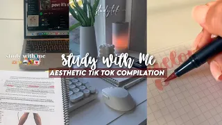 aesthetic study with me | Tik Tok Compilation 🕯️📚🌷☕ #studymotivation #toxicmotivation #studytok