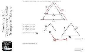 Similarity And Congruence: Similar Triangle in Triangle (Grade 5) - OnMaths GCSE Maths Revision