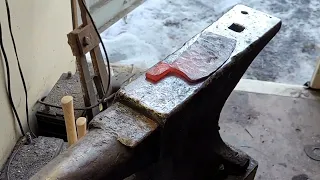 Forging a Large Blacksmith Herb Chopper from Leaf Spring