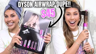 OMG! 🤯 DOES IT WORK?! DOES IT LAST?! DYSON AIR WRAP DUPE FIRST IMPRESSION & 6 HOUR WEAR TEST!