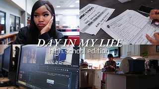 VLOG: DAY IN THE LIFE OF A HIGH SCHOOL STUDENT | classes, grwm, editing, + more