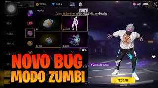 NOVO BUG DO FREEFIRE COMO PEGA NOVO EMOTI MODO ZUMBIE 😱😱😱