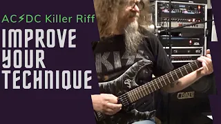 Improve Your Picking Technique With This AC⚡DC Killer Riff - Rhythm Guitar Lesson on Classic Riffs