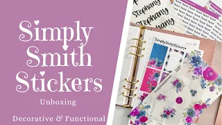 UNBOXING Simply Smith Stickers | Small Shop Haul | Decorative & Functional Stickers