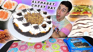 EATING EVERY LETTER IN THE ALPHABET CHEATDAY (15,000 CALORIES)