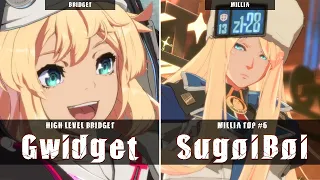 GGST | Gwidget (Bridget) VS SugoiBoi (Millia) | Guilty Gear Strive High level gameplay