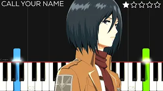 Attack on Titan OST - Call Your Name | EASY Piano Tutorial