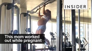 This mom did weight lifting throughout her pregnancy
