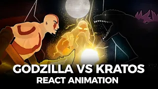 GODZILLA VS KRATOS | Animation (GOW III VS GODZILLA R.A.T) REACT SLICK | KURAMA VERSE