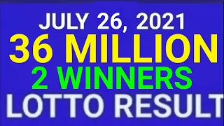 LOTTO RESULT TODAY 9PM JULY 26 2021 6/55, 6/45