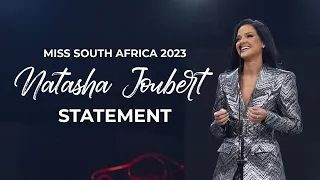 Natasha Joubert Statement | Miss South Africa 2023