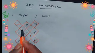 3x3 Magic square மாயச்சதுரம் அமைத்தல் எளிய முறையில் || Brain Exercise || Maths Game ||