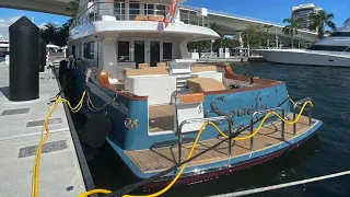 Nordhavn 100 Yacht - loading process - shipping to Auckland NZ aboard DYT ship.