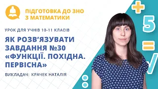 ЗНО-2021: Математика. Як розв’язувати завдання №30 «Функції. Похідна. Первісна»