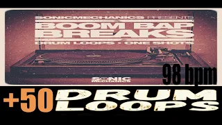 DRUM LOOPS BREAK 98 BPM | BOOM BAP | old school 90s PRO | +50 sample