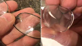 removing “Big” SCRATCHES from eyeglasses (coating removal)