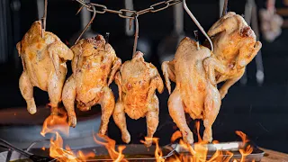This is how you roast Chicken over an open fire