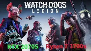 Watch Dogs Legion RTX 2070 Super + Ryzen 7 3700x (RTX ONOFF)