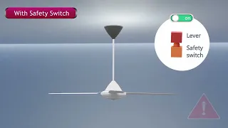 KDK Ceiling Fan - Enhance Product Safety with Safety Switch