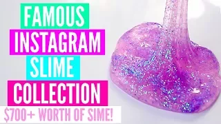 $700+ FAMOUS Instagram Slime Collection// HUGE GLITTER.SLIMES SLIME COLLECTION + MORE!