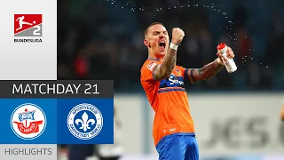 Power-Freekick Releases D98! | Hansa Rostock - Darmstadt 98 0-1 | All Goals | MD 21 –  Bundesliga 2