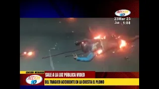 Cuesta el Plomo: Se revelan imágenes del preciso instante del mortal accidente