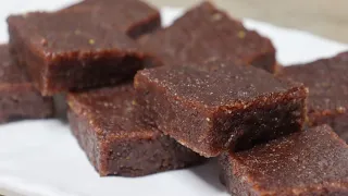 10 Minutes Sweet - Healthy No Milk Less Ingredient Ragi Burfi | Finger Millet Sweets - Nachni Barfi