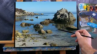 The Easiest way of painting realistic rocks