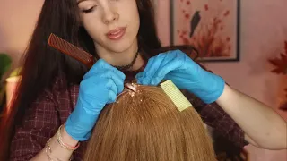 🌿 ASMR Most Satisfying Dandruff Removal & Scalp Check 🌿 (Scratching, Lice Pick, Parting)