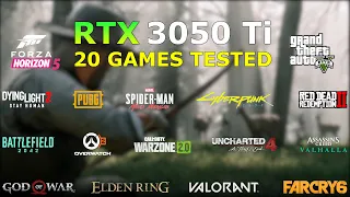 RTX 3050 Ti Laptop in 2023 - 20 Games Tested - is it enough for Gaming?