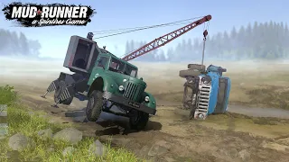 Spintires MudRunner Mod MAZ 200 SERIES Old Mobile Crane