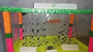 Model on structure of diamond and graphite