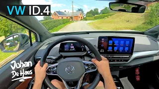 VW ID.4 1st 77 kWh BATTERY 204 HP POV TEST DRIVE