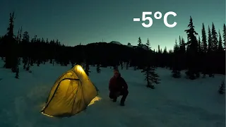 Solo winter camping in the Canadian backcountry