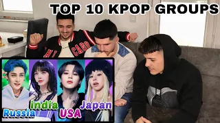 FNF Reacting to Top 10 Most Viewed Kpop Groups in Each Country on YouTube | KPOP REACTION