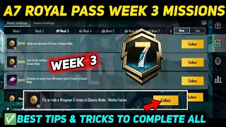 A7 WEEK 3 MISSION 🔥 PUBG WEEK 3 MISSION EXPLAINED 🔥 A7 ROYAL PASS WEEK 3 MISSION 🔥 C6S18 RP MISSIONS