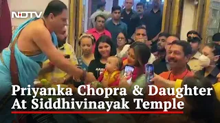 Priyanka Chopra And Daughter Malti Marie Offer Prayers At Siddhivinayak Temple