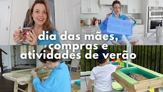 MEUS PRESENTES DE DIA DAS MÃES, COMPRAS E MESA DE ATIVIDADES