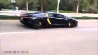 Смелый дед бросил камень в Lamborghini