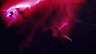 Red Lightning And Thunderstorm | Background Video Effects HD | For Video Editing