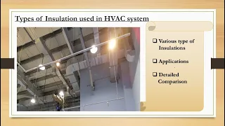 Types of Insulation used in Airconditioning & Chilled water system