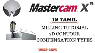 MASTERCAM MILLING TUTORIAL PART - 3 COMPENSATION TYPES