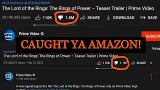 @Prime Video ERASES 700k dislikes from their Rings of Power teaser trailer!