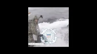 US coast guard jumps on top of moving submarine #edit #coastguard #military #cartel