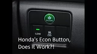 Honda's Econ Button Test : Does It Work?